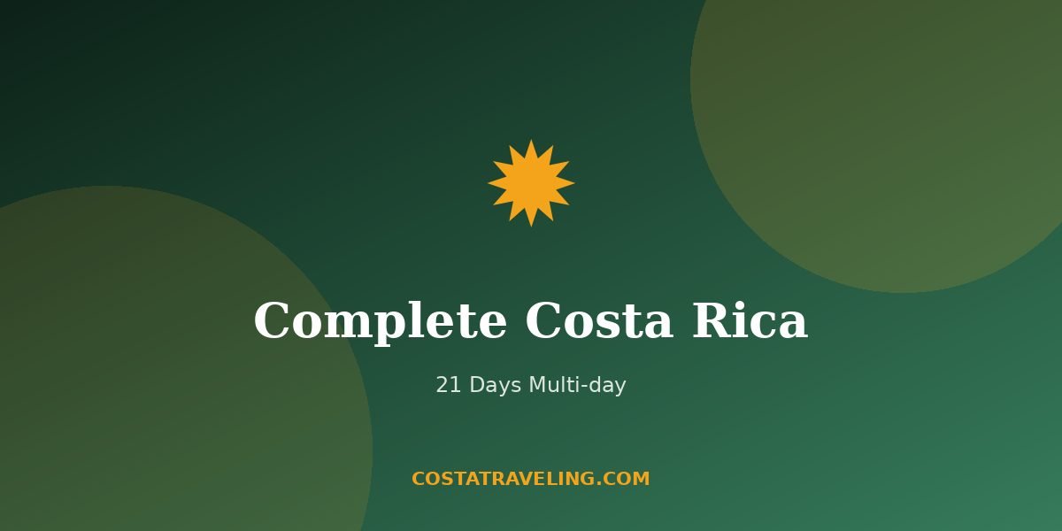 Costa Rica Complète 21 Jours